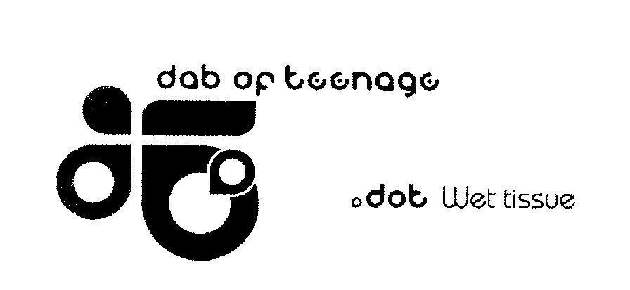 Mẫu nhãn hiệu dab of teenage dot wet tissue DOT