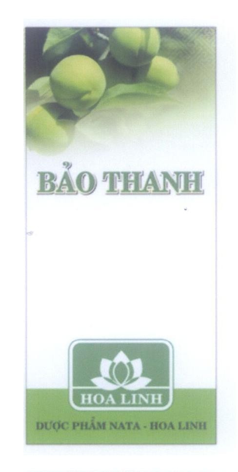 Mẫu nhãn hiệu Bảo Thanh HOA LINH Dược Phẩm NATA - HOA LINH