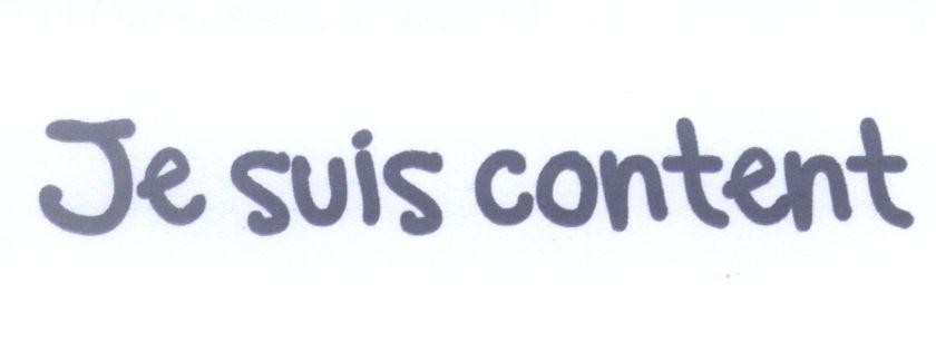 Mẫu nhãn hiệu Je suis content