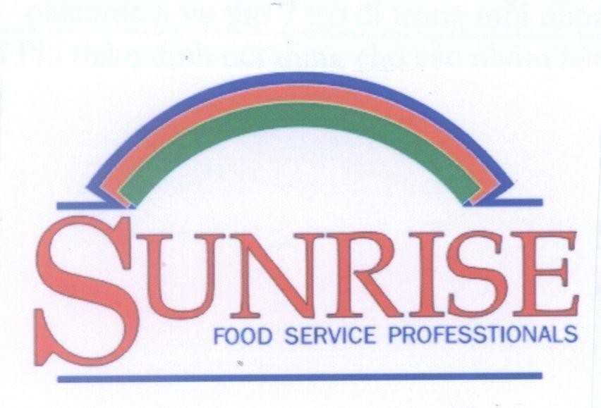 Mẫu nhãn hiệu SUNRISE FOOD SERVICE PROFESSTIONALS