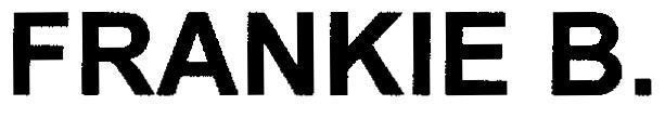 Mẫu nhãn hiệu FRANKIE B.