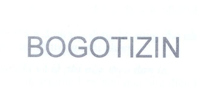 Mẫu nhãn hiệu BOGOTIZIN