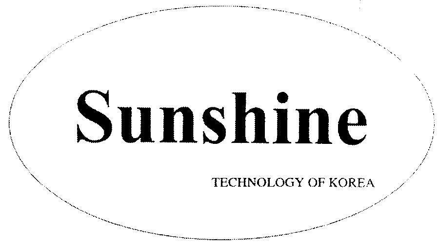 Mẫu nhãn hiệu Sunshine TECHNOLOGY OF KOREA
