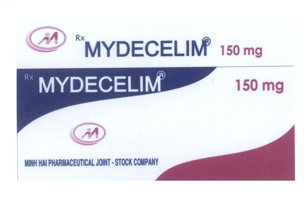 Mẫu nhãn hiệu MYDECELIM M MINH HAI PHARMACEUTICAL JOINT-STOCK COMPANY 150mg