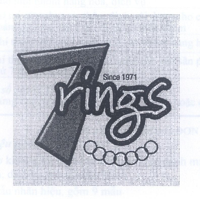 Mẫu nhãn hiệu 7rings Since 1971