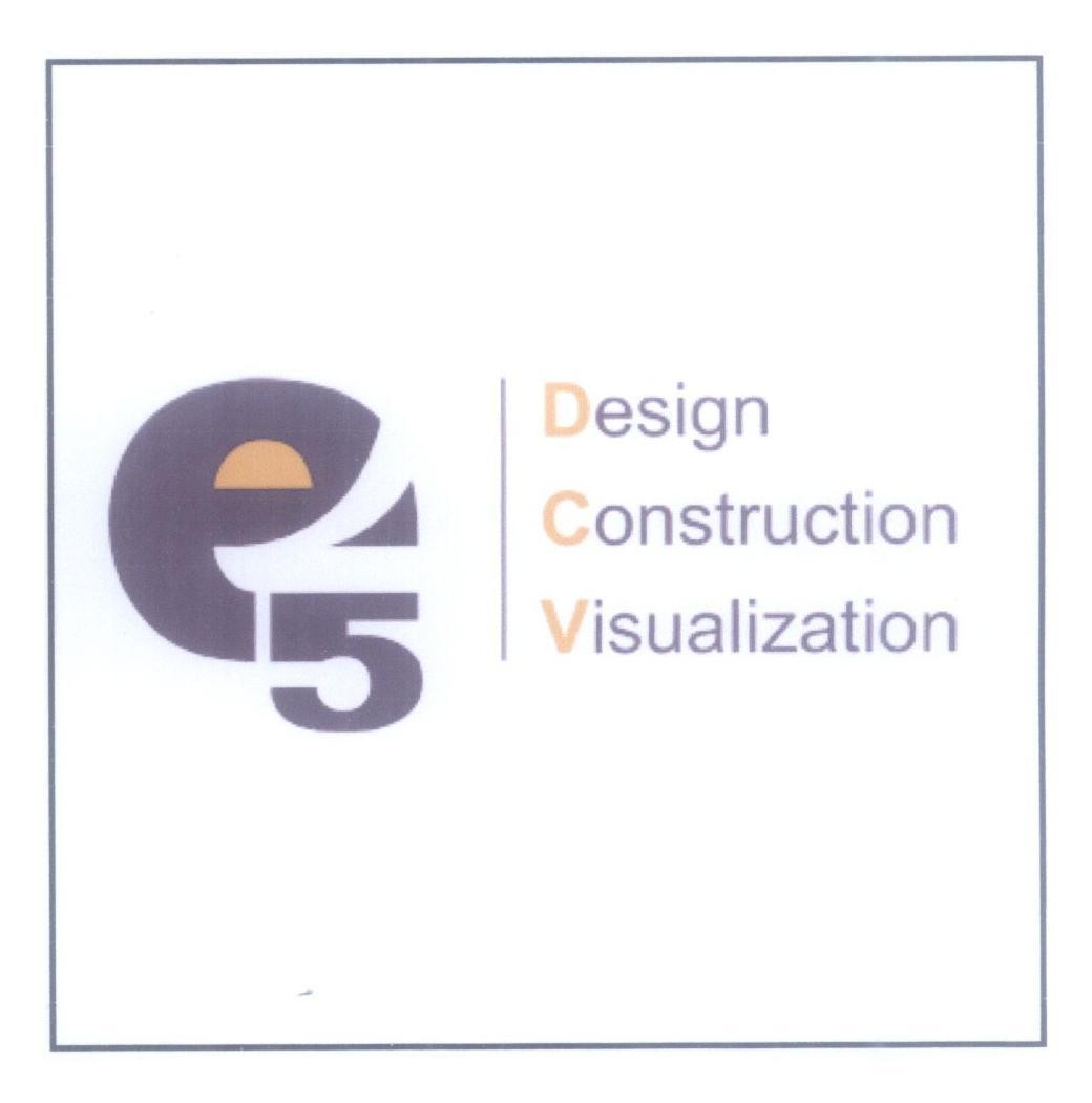 Mẫu nhãn hiệu e 5 e5 Design Construction Visualization