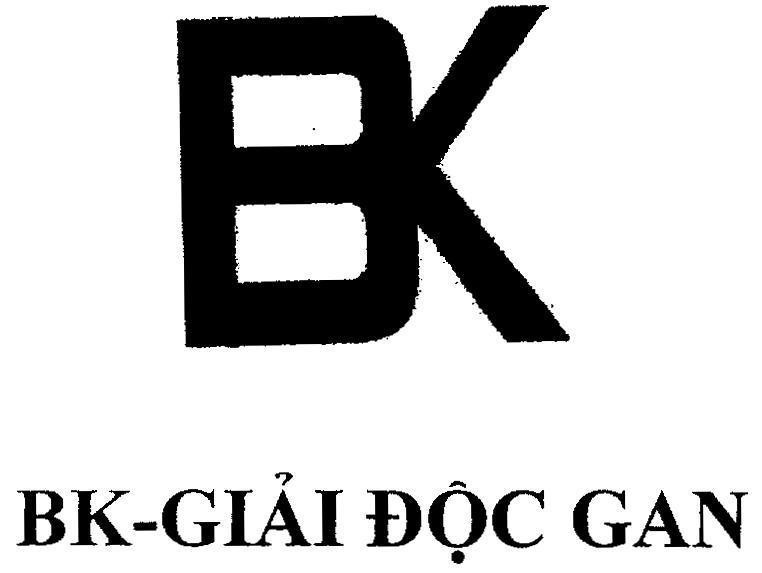 Mẫu nhãn hiệu B K BK-Giải Độc Gan