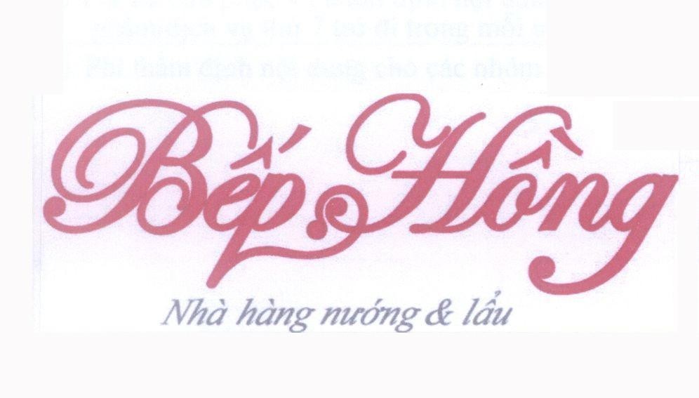 Mẫu nhãn hiệu Bếp Hồng Nhà hàng nướng & lẩu