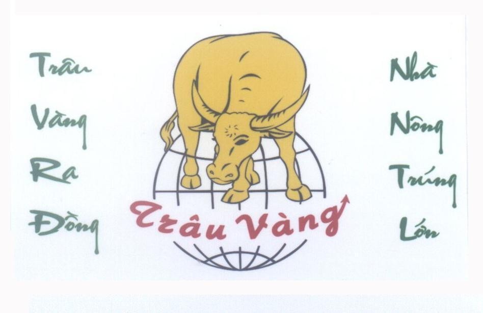 Mẫu nhãn hiệu Trâu Vàng Trâu Vàng Ra Đồng Nhà Nông Trúng Lớn