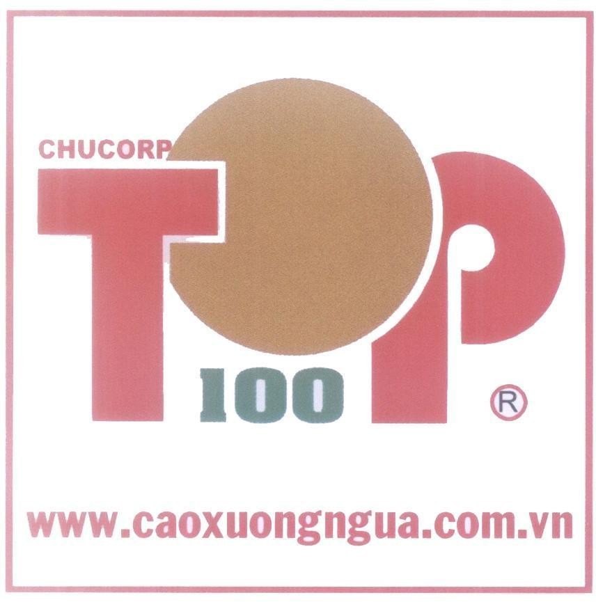 Mẫu nhãn hiệu CHUCORP TOP 100 www.caoxuongngua.com.vn