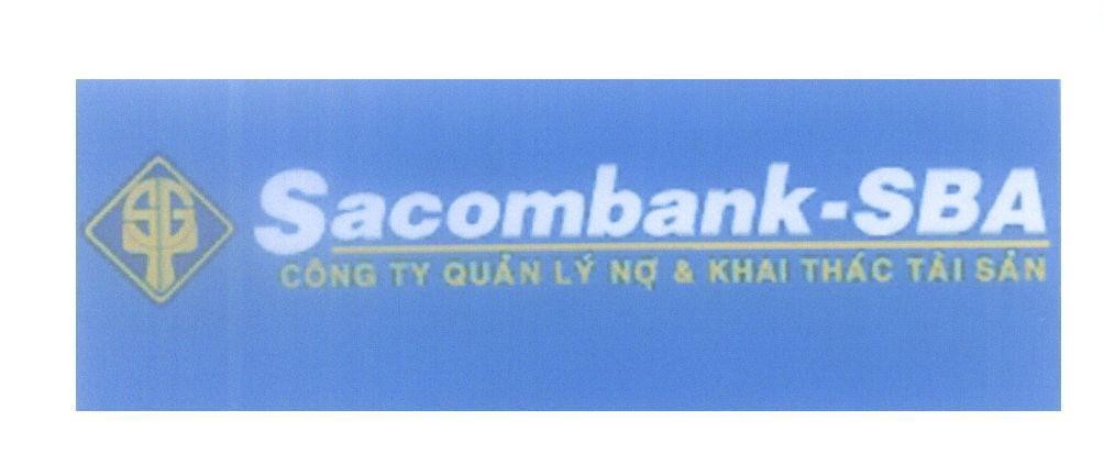 Mẫu nhãn hiệu SG TT Sacombank-SBA CONG TY QUAN LY NO & KHAI THAC TAI SAN