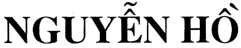Mẫu nhãn hiệu Nguyễn Hồ