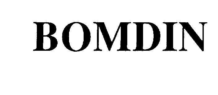 Mẫu nhãn hiệu BOMDIN