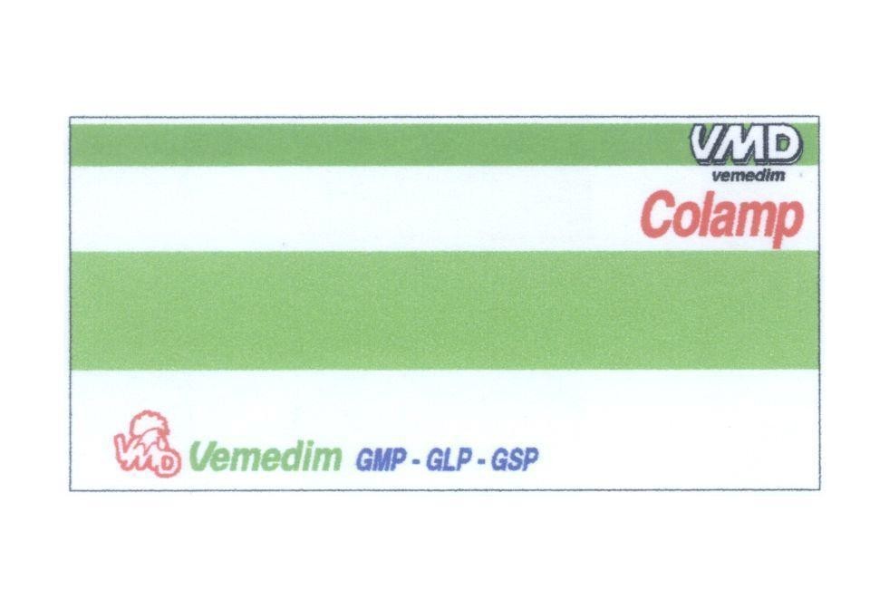 Mẫu nhãn hiệu VMD vemedim Colamp GMP - GLP - GSP