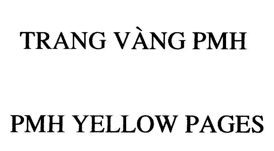 Mẫu nhãn hiệu Trang Vàng PMH PMH YELLOW PAGES