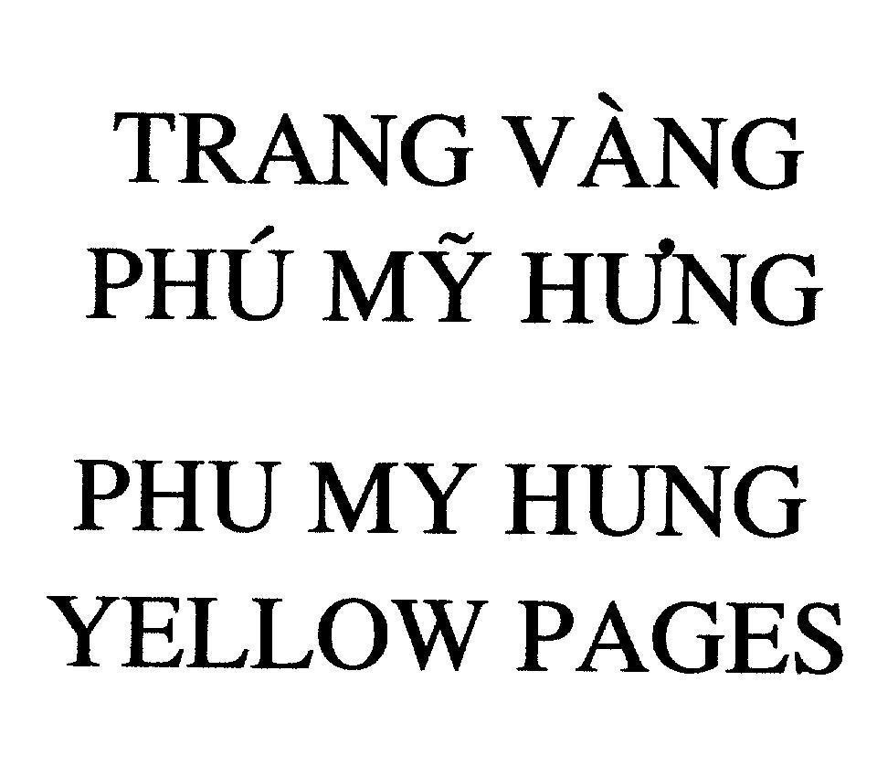 Mẫu nhãn hiệu Trang Vàng Phú Mỹ Hưng PHU MY HUNG YELLOW PAGES