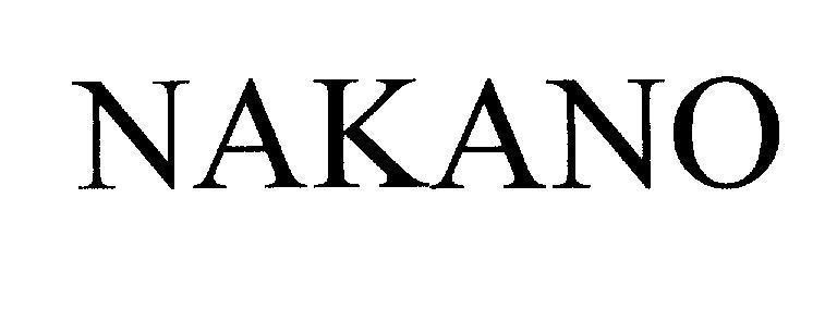 Mẫu nhãn hiệu NAKANO