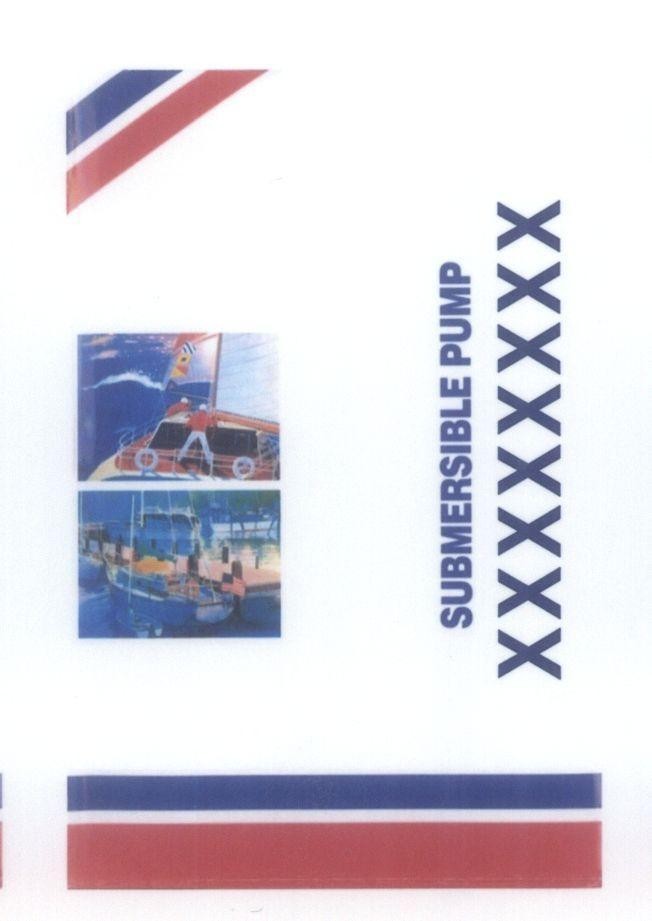 Mẫu nhãn hiệu SUBMERSIBLE PUMP XXXXXXXX