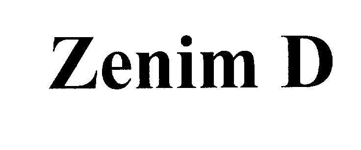 Mẫu nhãn hiệu Zenim D