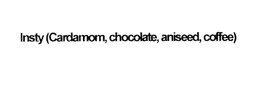 Mẫu nhãn hiệu Insty (Cardamom, chocolate, aniseed, coffee)