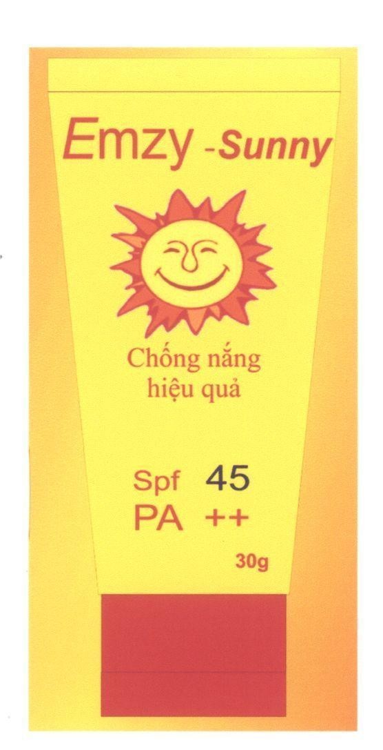Mẫu nhãn hiệu Emzy - Sunny Chống nắng hiệu quả Spf 45 PA ++
