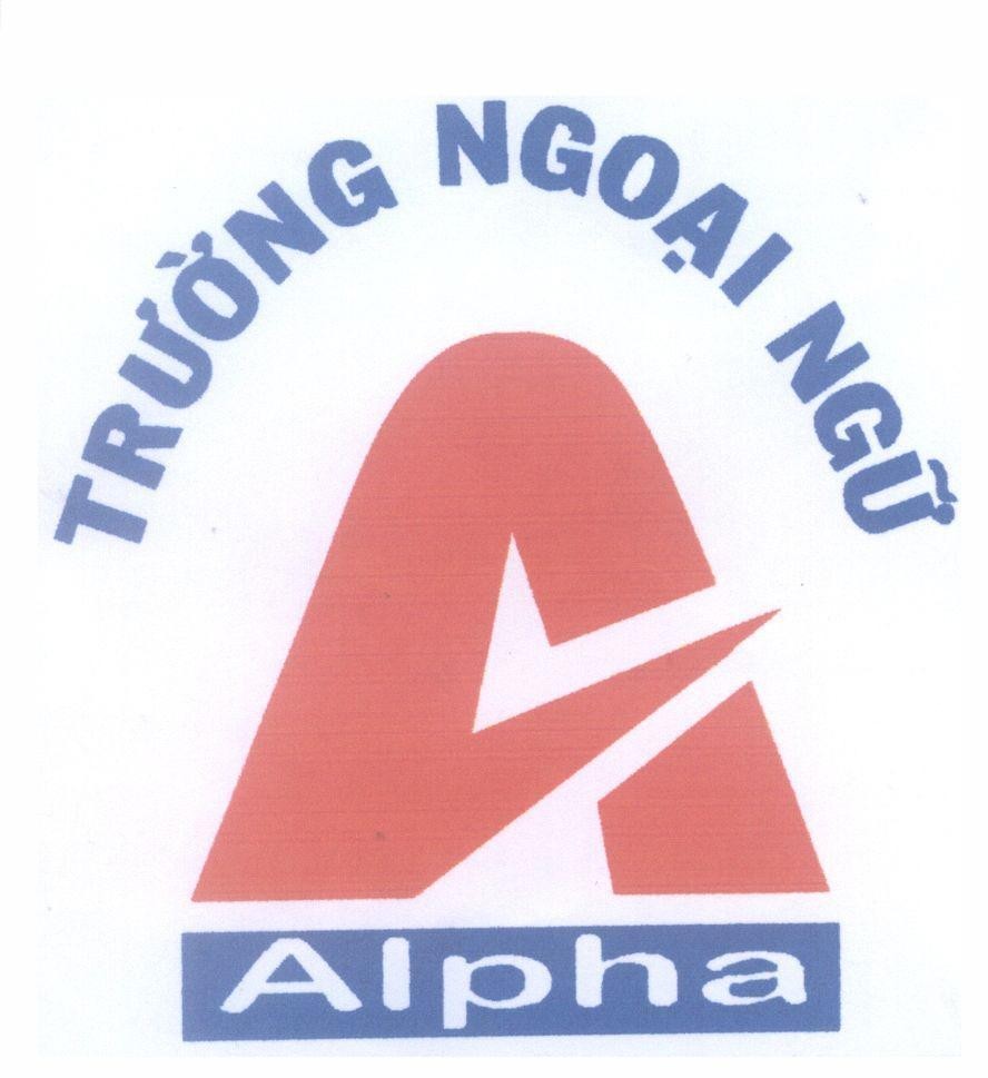 Mẫu nhãn hiệu Alpha Trường Ngoại Ngữ A