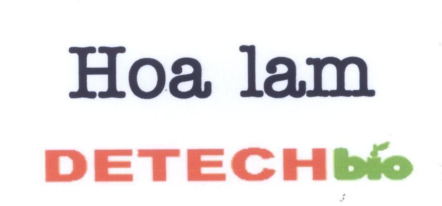 Mẫu nhãn hiệu Hoa lam DETECH bio