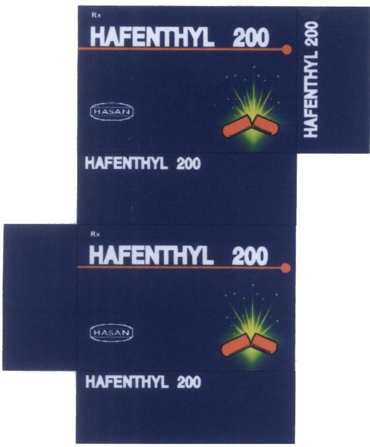 Mẫu nhãn hiệu HAFENTHYL 200 HASAN Rx