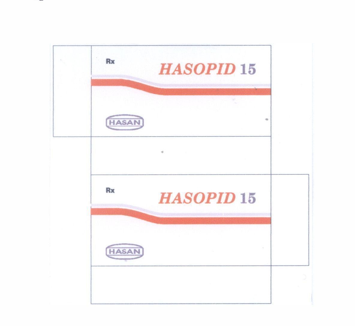 Mẫu nhãn hiệu HASOPID 15 HASAN Rx