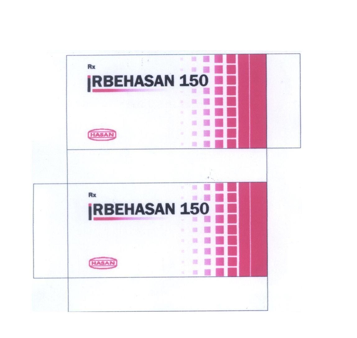 Mẫu nhãn hiệu IRBEHASAN 150 HASAN Rx