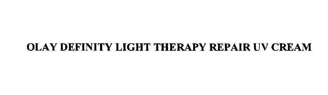 Mẫu nhãn hiệu OLAY DEFINITY LIGHT THERAPY REPAIR UV CREAM