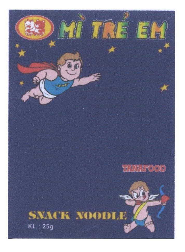Mẫu nhãn hiệu Mì Trẻ Em SNACK NOODLE TANAFOOD