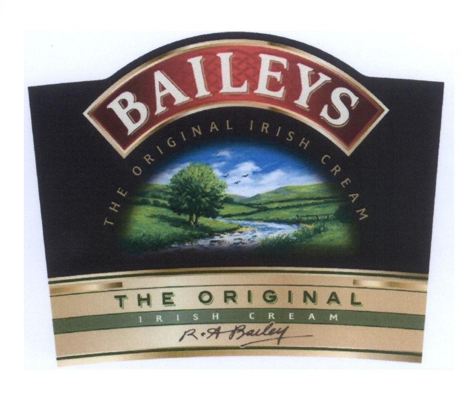 Mẫu nhãn hiệu BAILEYS THE ORIGINAL IRISH CREAM R & A BAILEY