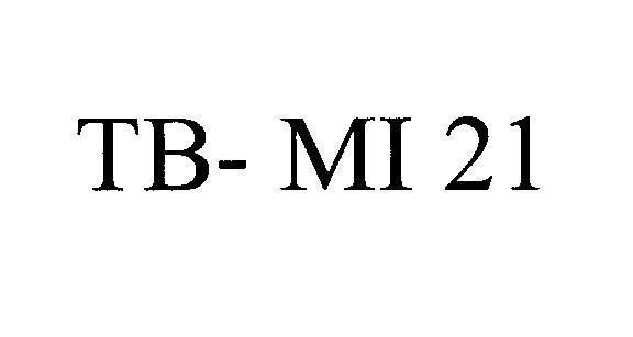 Mẫu nhãn hiệu TB- MI 21