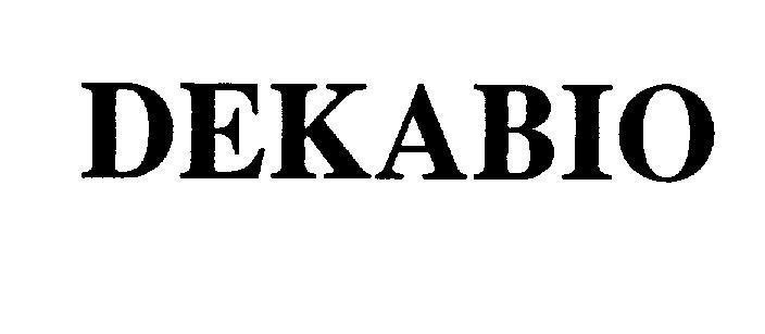 Mẫu nhãn hiệu DEKABIO