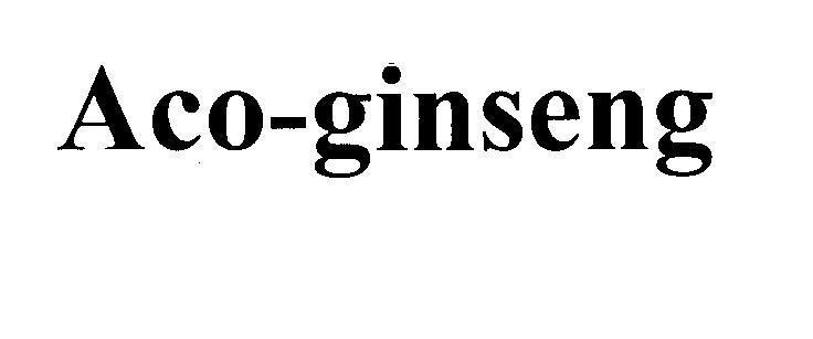 Mẫu nhãn hiệu Aco - ginseng
