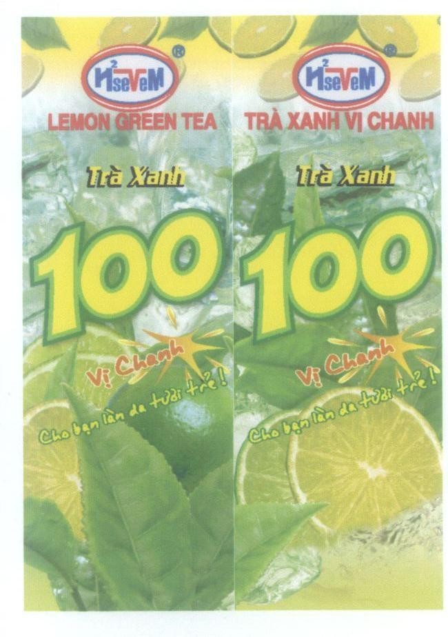 Mẫu nhãn hiệu HSEVEM2 LEMON GREEN TEA Trà Xanh Vị Chanh 100 Cho bạn làn da tươi trẻ!
