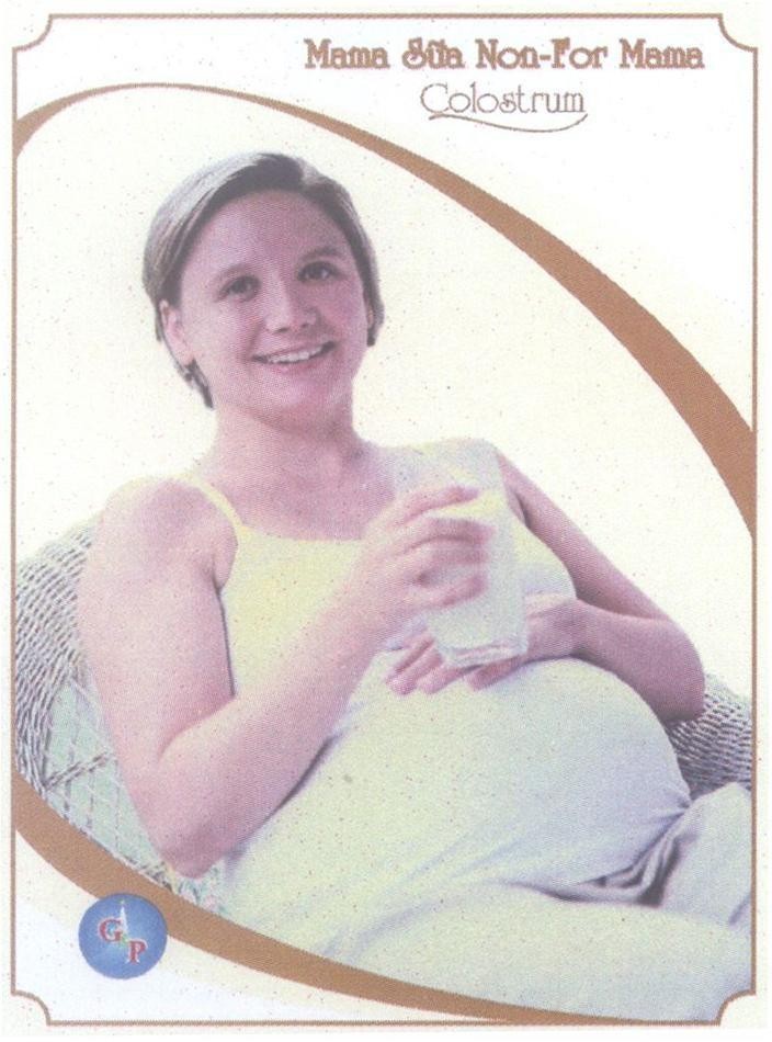 Mẫu nhãn hiệu GP Mama Sữa Non-For Mama Colostrum