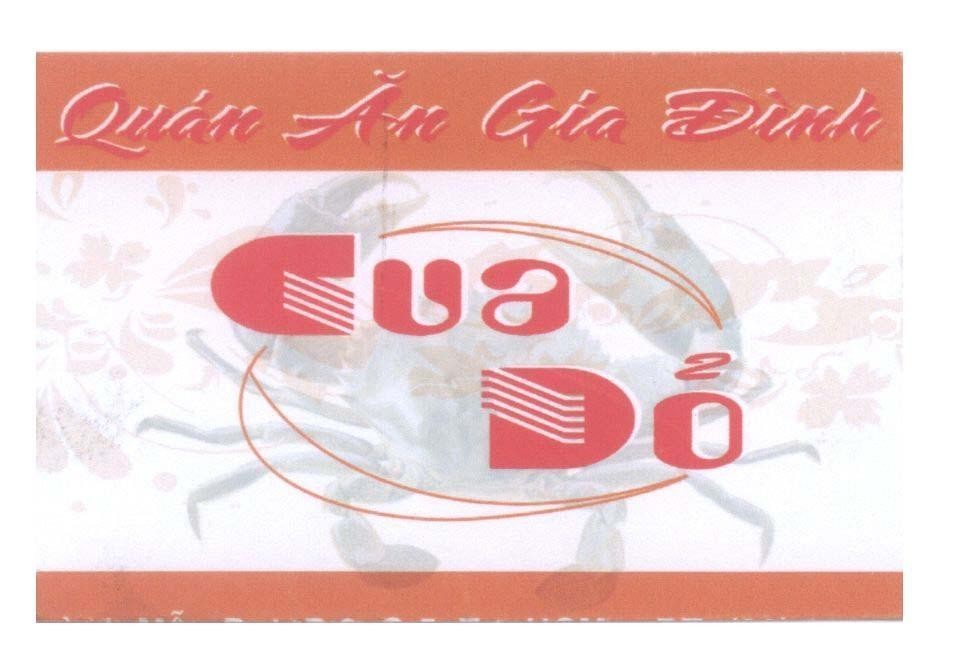 Mẫu nhãn hiệu Quán Ăn Gia Đình Cua Đỏ