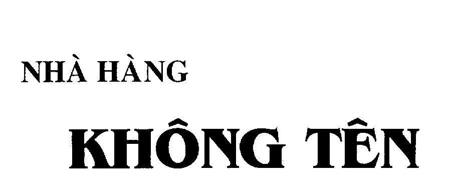 Mẫu nhãn hiệu Nhà Hàng Không Tên