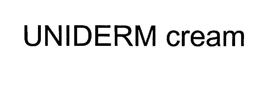 Mẫu nhãn hiệu UNIDERM cream