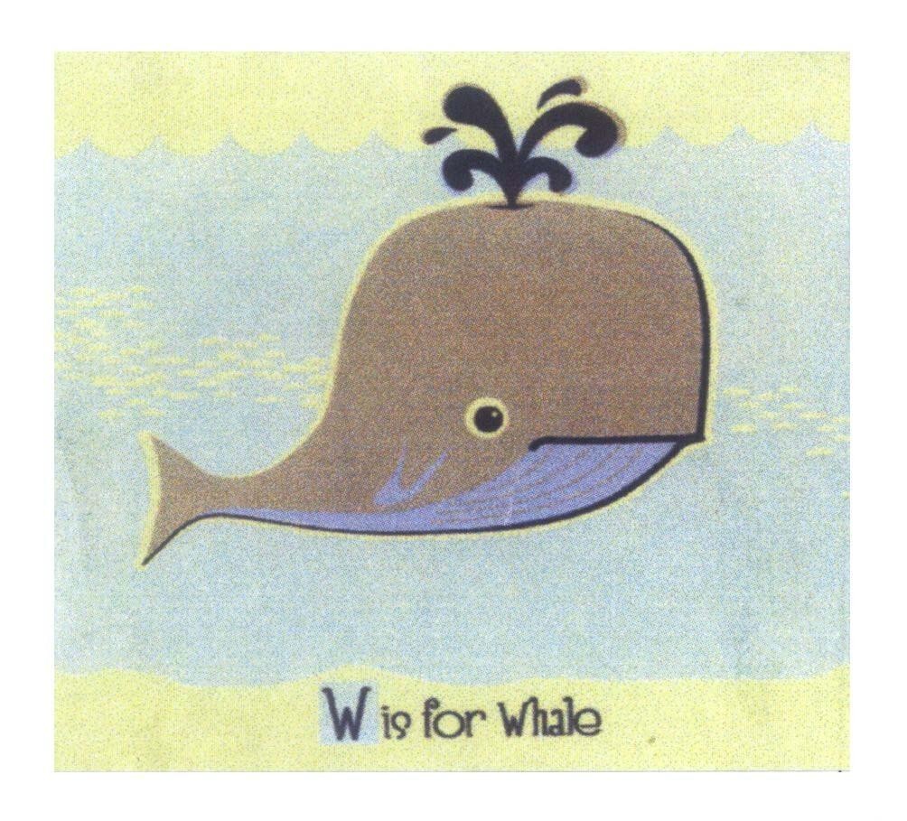 Mẫu nhãn hiệu W is for Whale