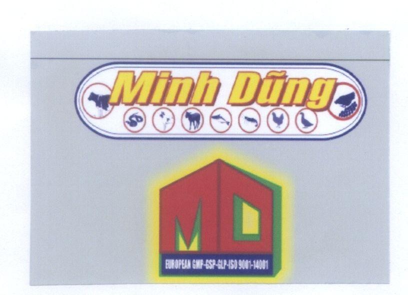 Mẫu nhãn hiệu Minh Dũng MD EUROPEAN GMP-GSP-GLP-ISO9001-14001