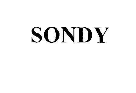 Mẫu nhãn hiệu SONDY