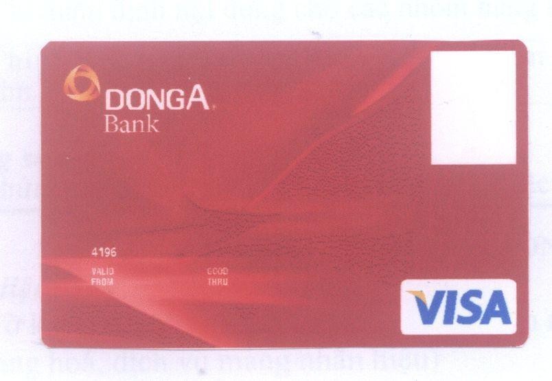 Mẫu nhãn hiệu DONG A Bank VISA