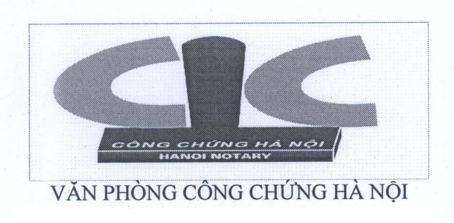 Mẫu nhãn hiệu C C CIC Công Chứng Hà Nội HANOI NOTARY Văn Phòng Công Chứng Hà Nội