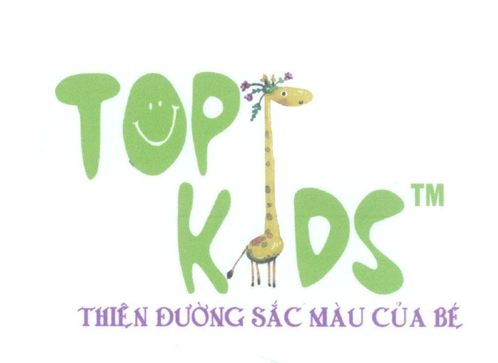 Mẫu nhãn hiệu I TOP KIDS Thiên Đường Sắc Màu Của Bé