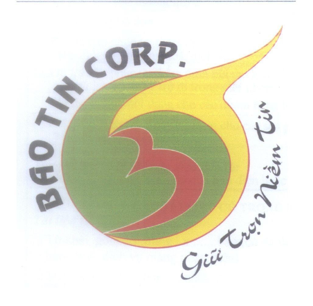 Mẫu nhãn hiệu B T BAO TIN CORP. Giữ Trọn Niềm Tin