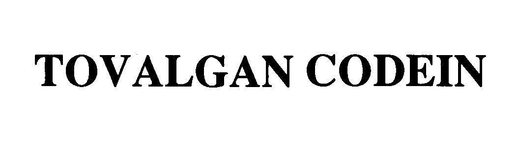 Mẫu nhãn hiệu TOVALGAN CODEIN