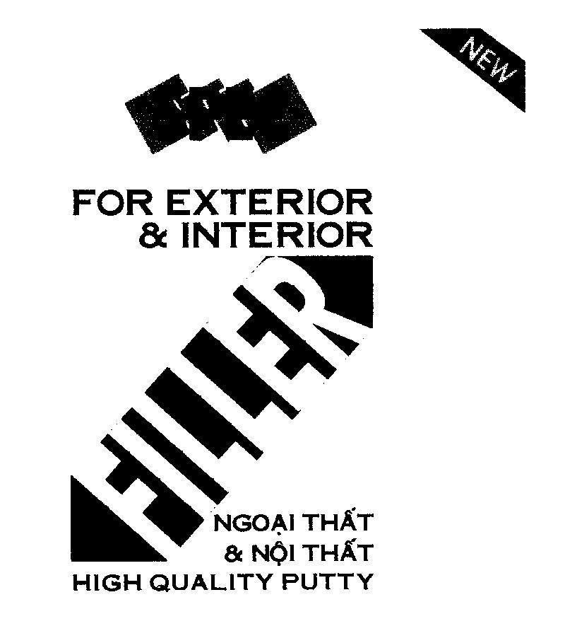 Mẫu nhãn hiệu SPEC FILLER FOR EXTERIOR & INTERIOR Ngoại Thất & Nột Thất HIGH QUALITY PUTTY NEW